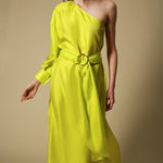 Nackiyé Dress Patmos One Shoulder Silk Kaftan Dress