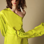 Nackiyé Dress Patmos One Shoulder Silk Kaftan Dress