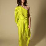 Nackiyé Dress Patmos One Shoulder Silk Kaftan Dress
