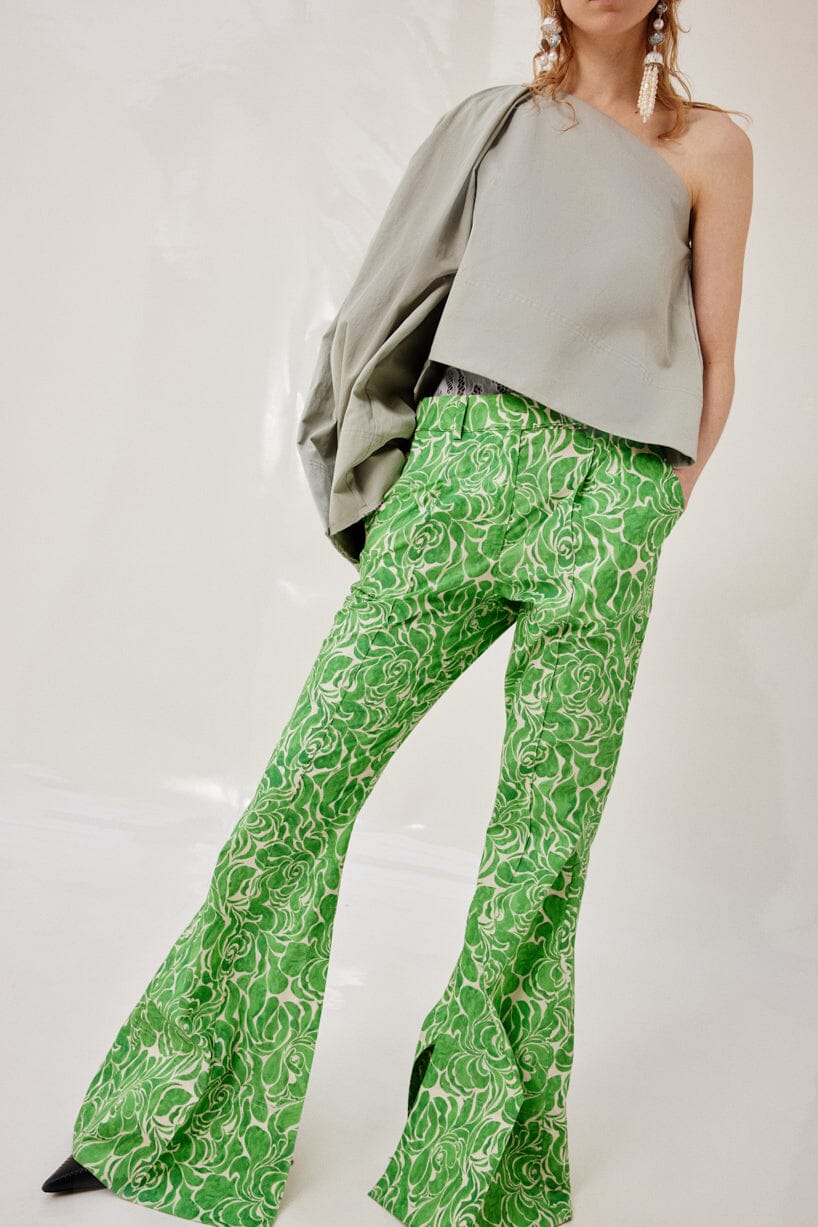Zara PRINTED FLARED PANTS
