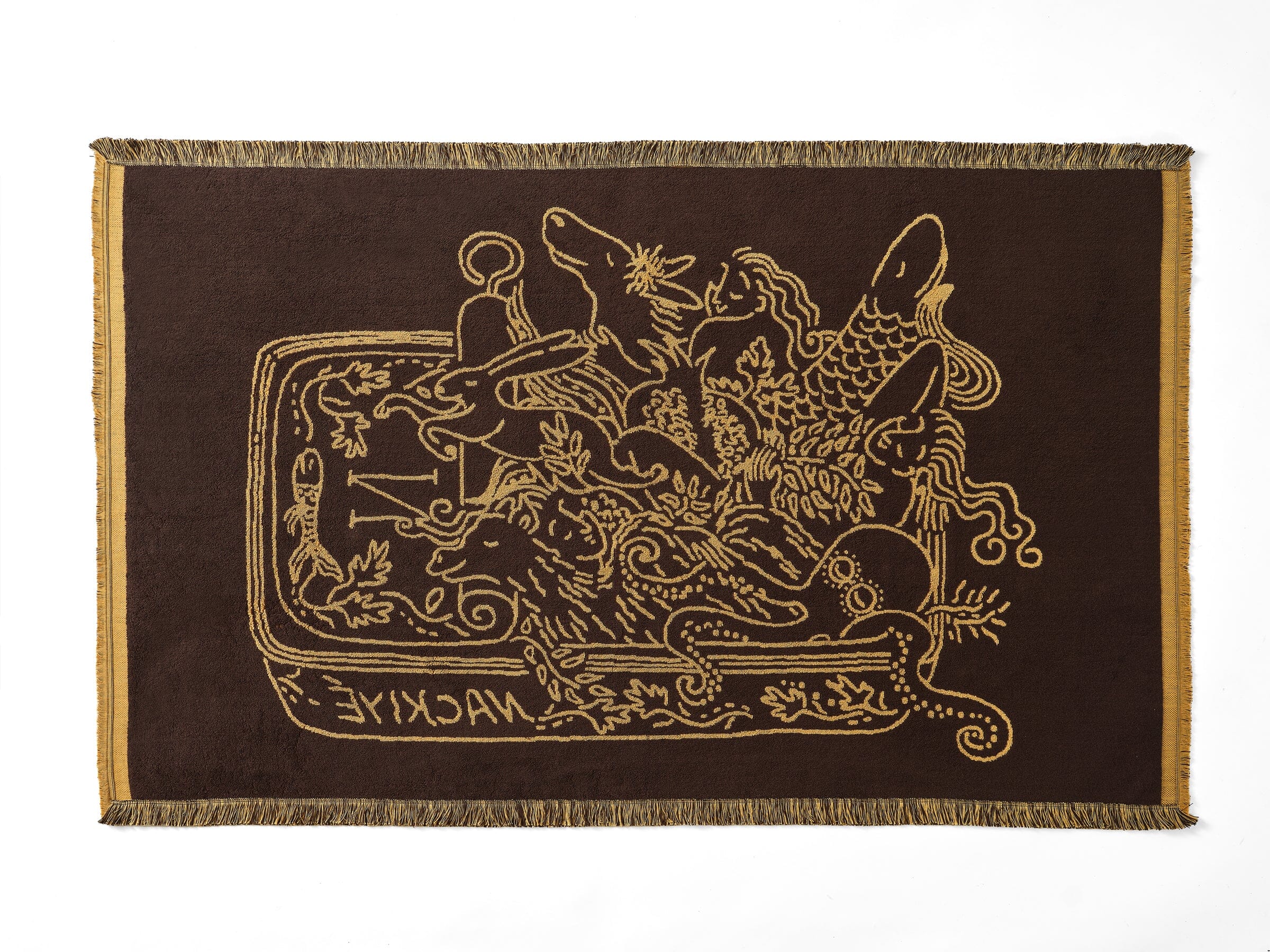 Nackiyé Towels A Tight Ship (Standard) Beach Towel in Caramel/Coffee