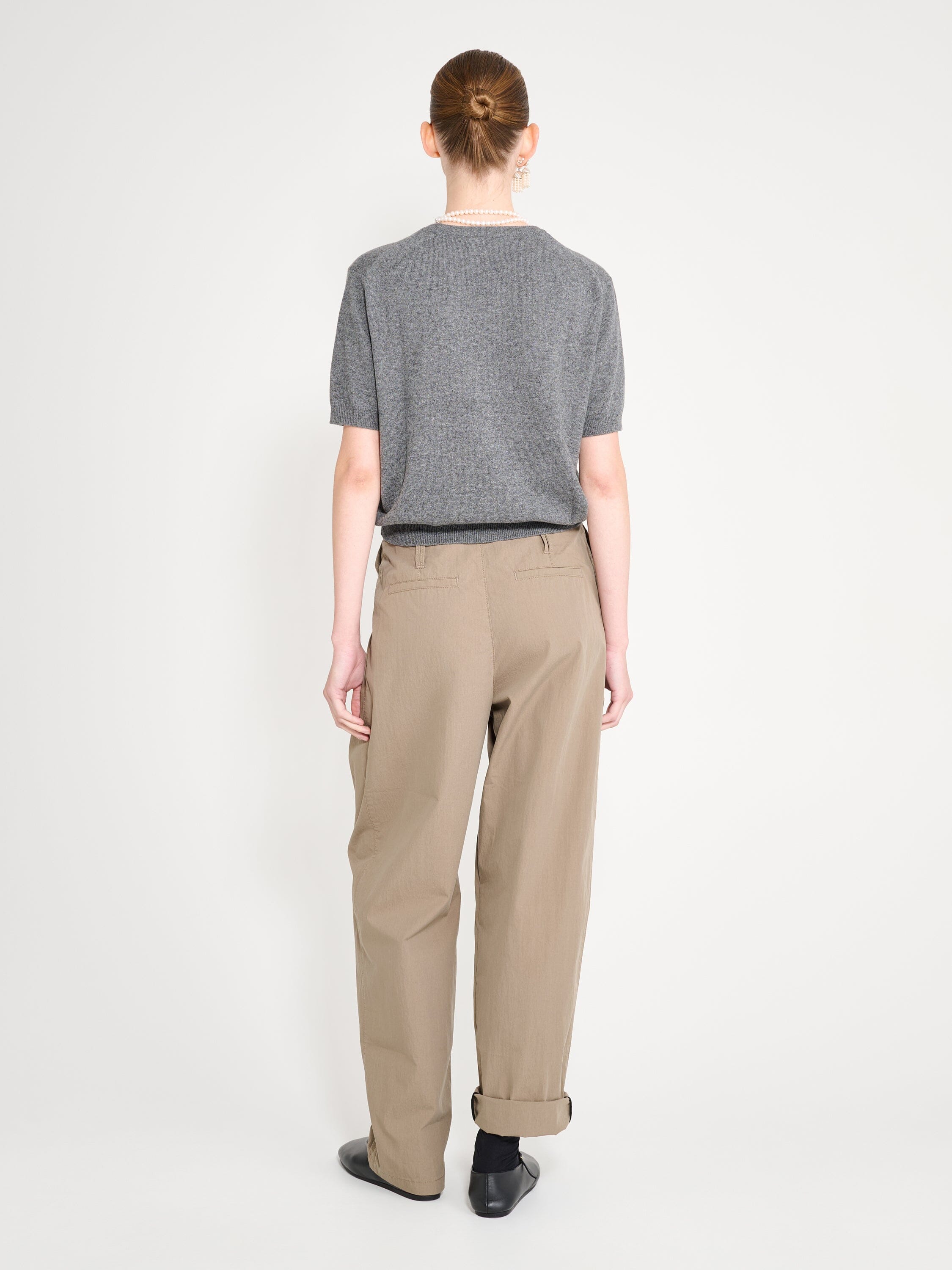 Nackiyé Crewneck Pearl Cashmere Short Sleeved Crewneck