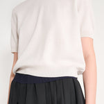 Nackiyé Crewneck Pearl Cashmere Short Sleeved Crewneck