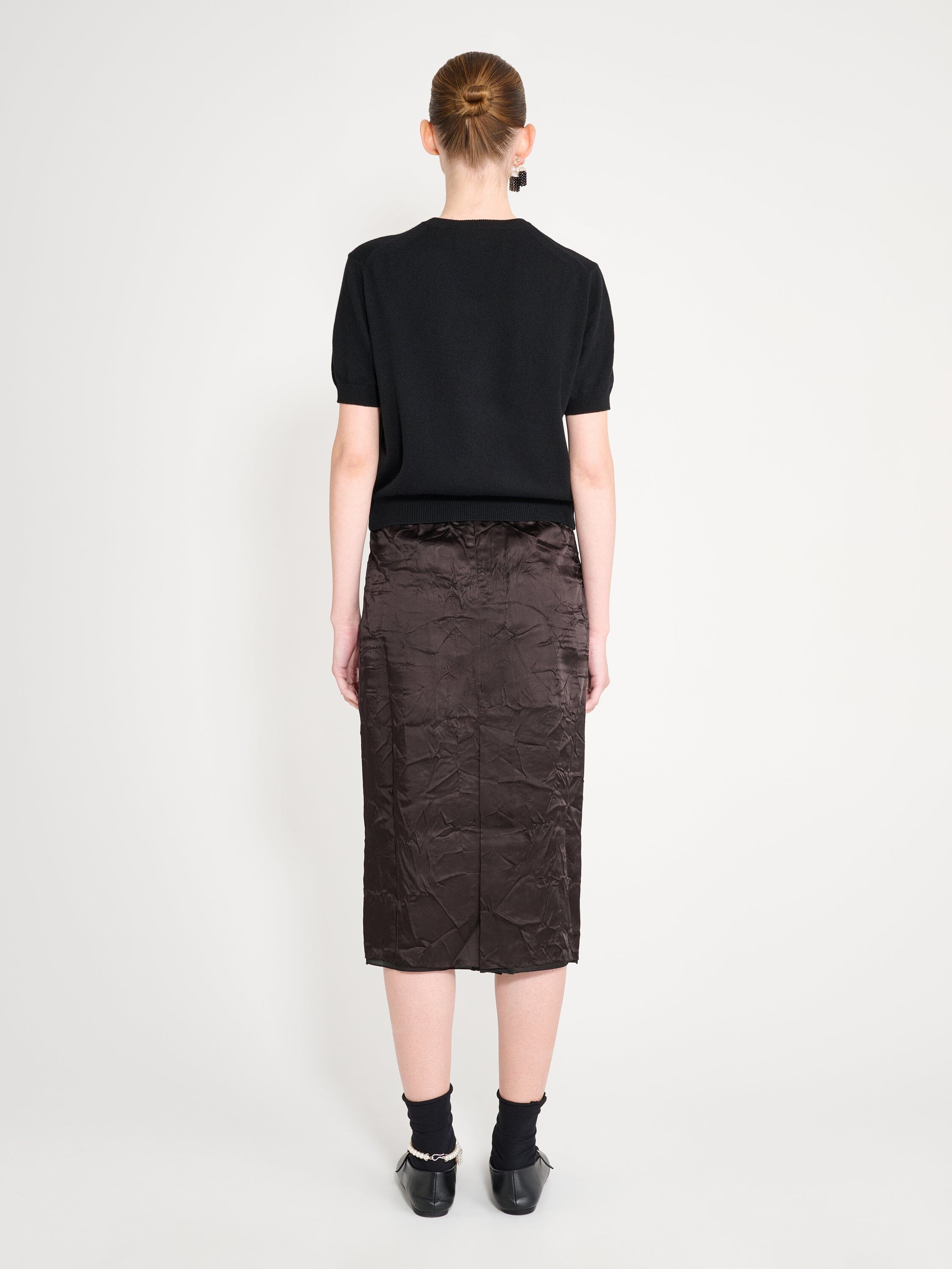 Nackiyé Crewneck Pearl Cashmere Short Sleeved Crewneck