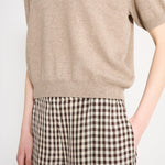 Nackiyé Knitwear Pearl Cashmere Short Sleeved Crewneck