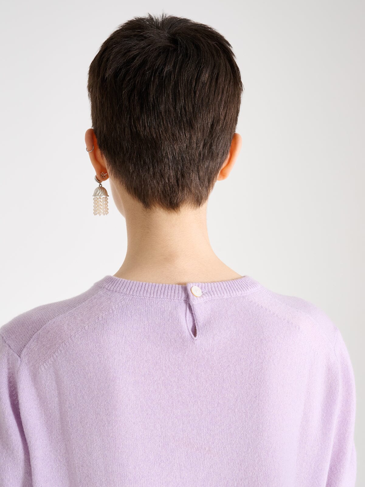 Nackiyé Knitwear Pearl Cashmere Short Sleeved Crewneck