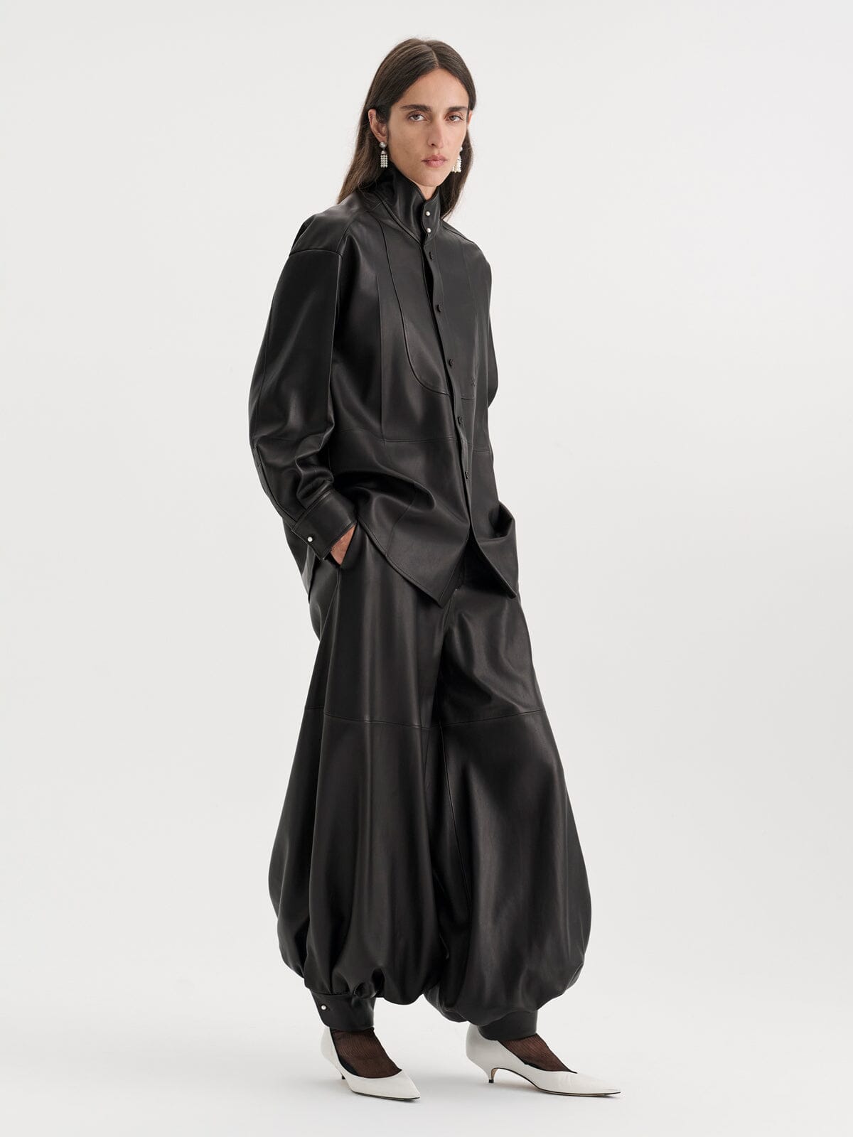 Nackiyé Tux Shirt in Leather