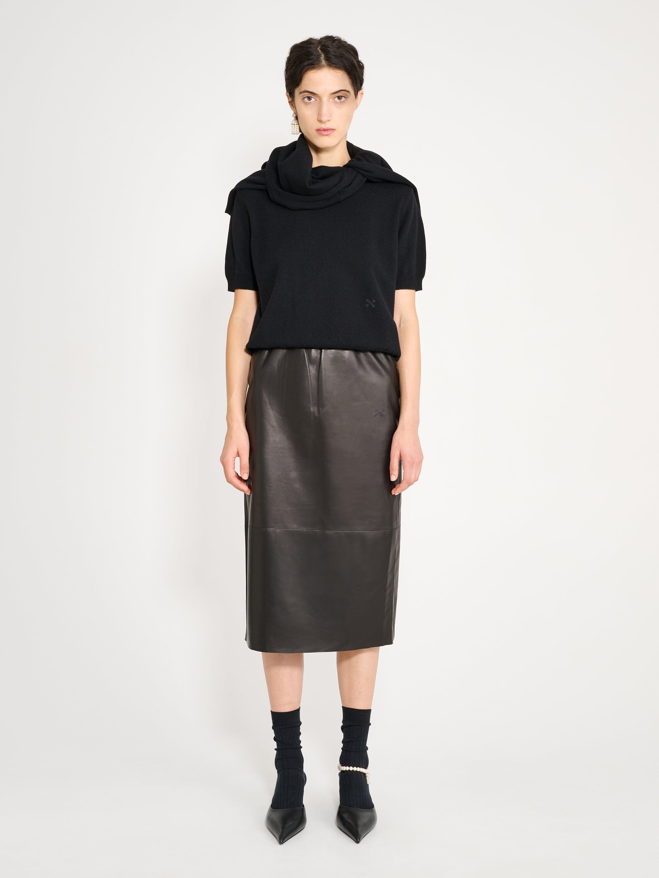 Nackiyé Dress Crayon Leather Skirt