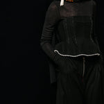 Nackiyé Tops Naked Skin Mini Top with Pearls