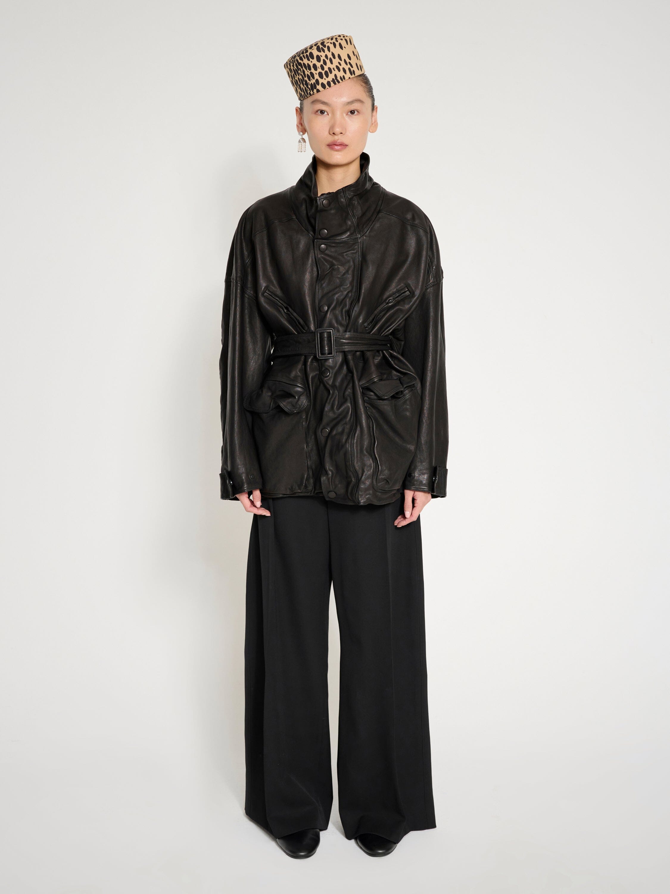 Nackiyé Jacket Oversize Leather Coat