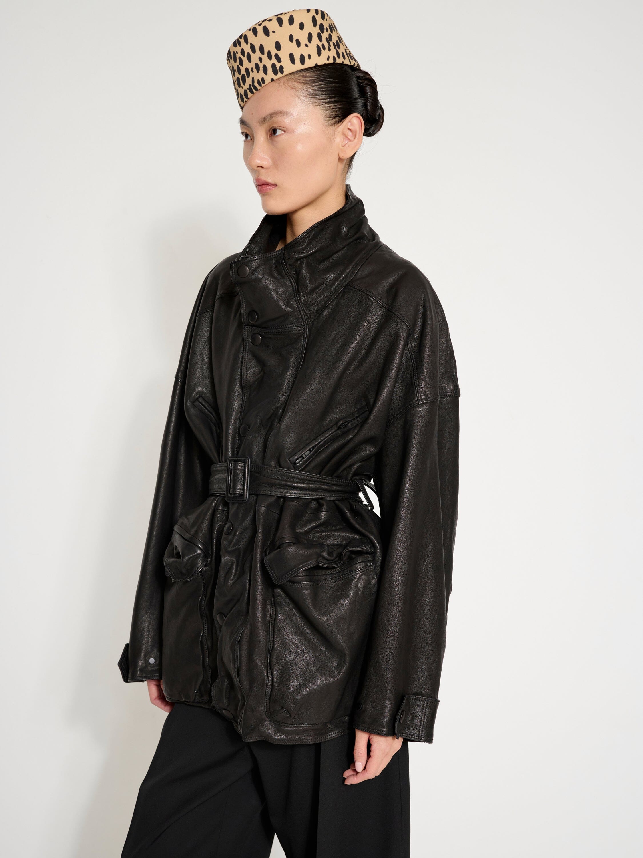 Nackiyé Jacket Oversize Leather Coat