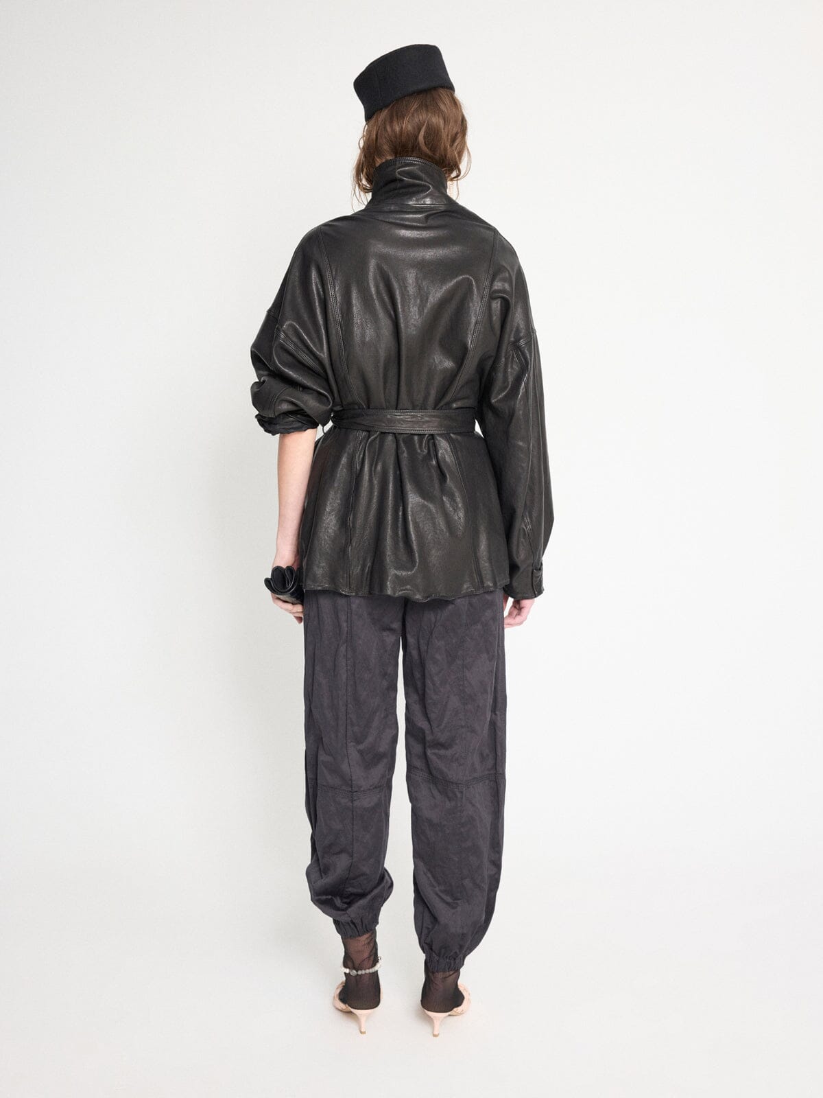 Nackiyé Jacket Oversized Leather Coat