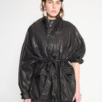 Nackiyé Jacket Oversized Leather Coat