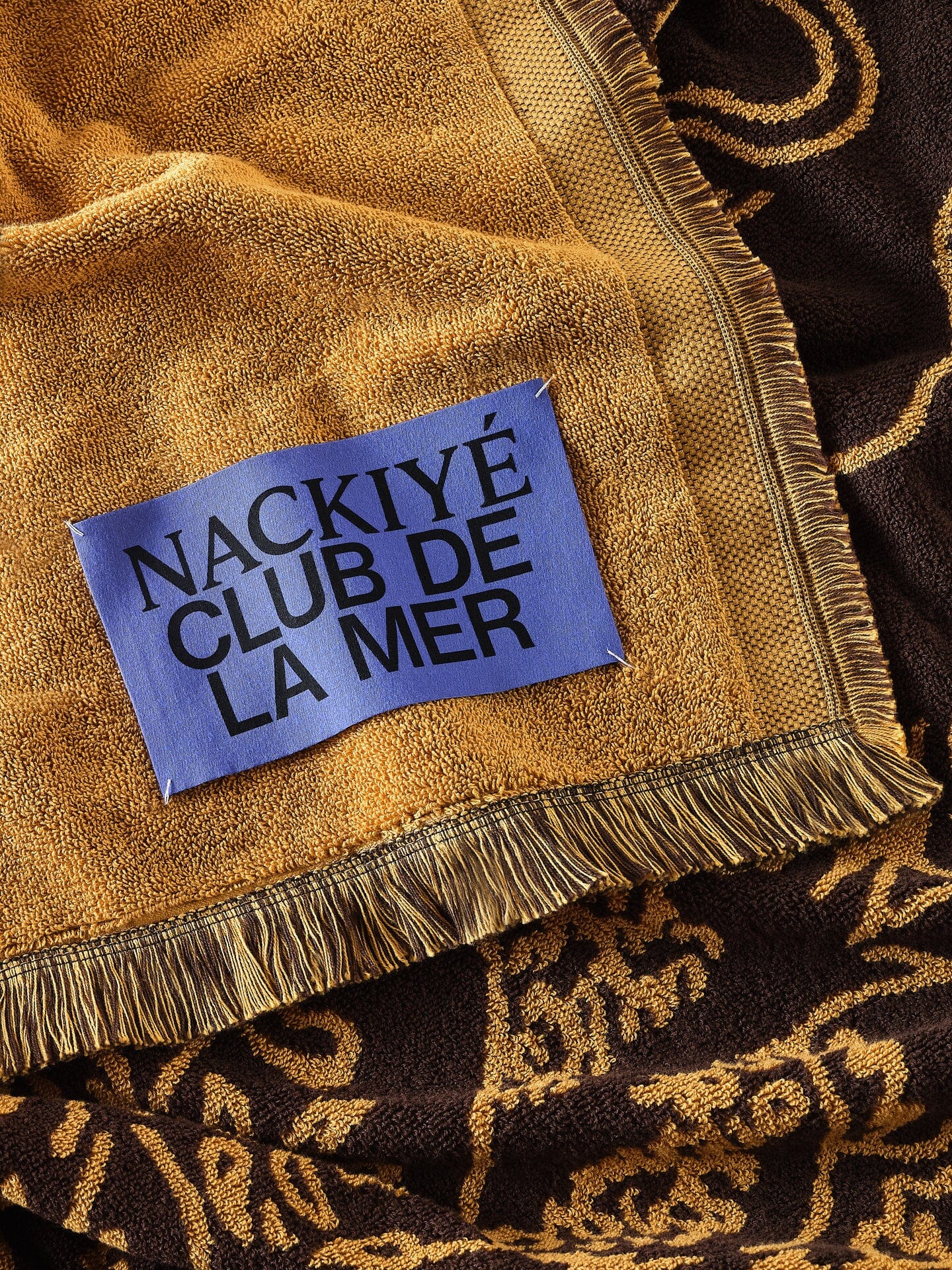 Nackiyé Towels Feté Yacht Towel in Caramel/Coffee