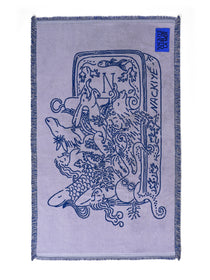 Nackiyé Towels A Tight Ship (Standard) Beach Towel in Lavender/Sea