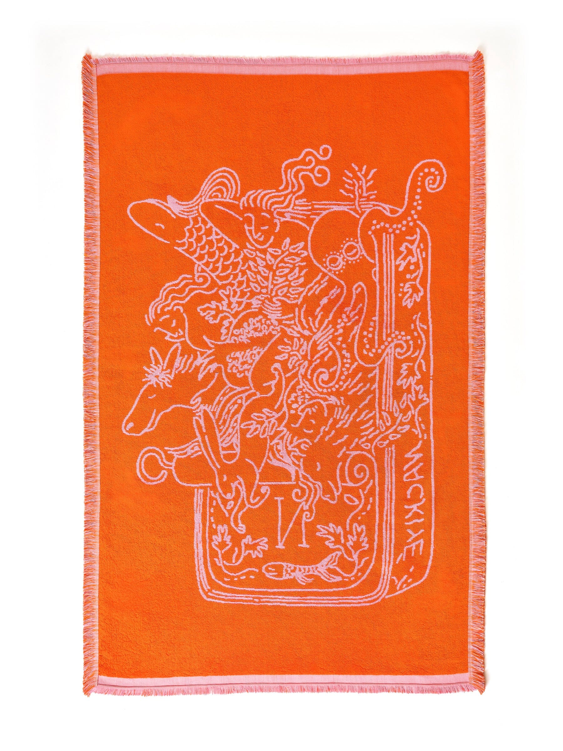 A Tight Ship (Standard) Beach Towel in Candy/Orange – Nackiyé