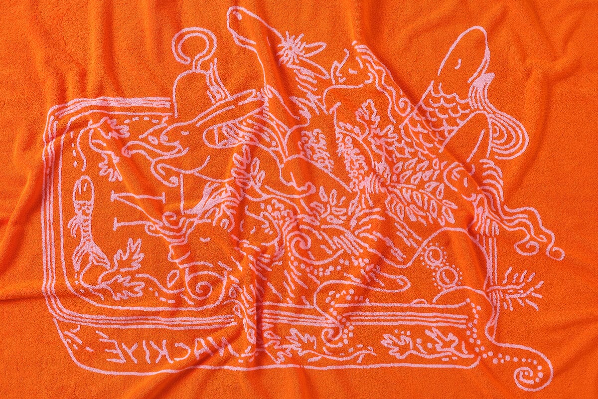 Nackiyé Towels A Tight Ship Beach Towel in Candy/Orange