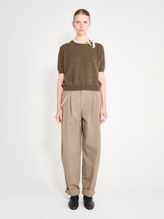 Nackiyé Crewneck Pearl Cashmere Short Sleeved Crewneck